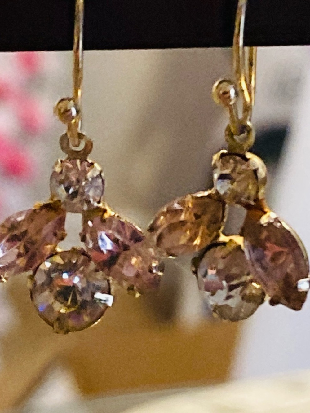 Cute Rhinestone Bee Hook Dangle Earrings